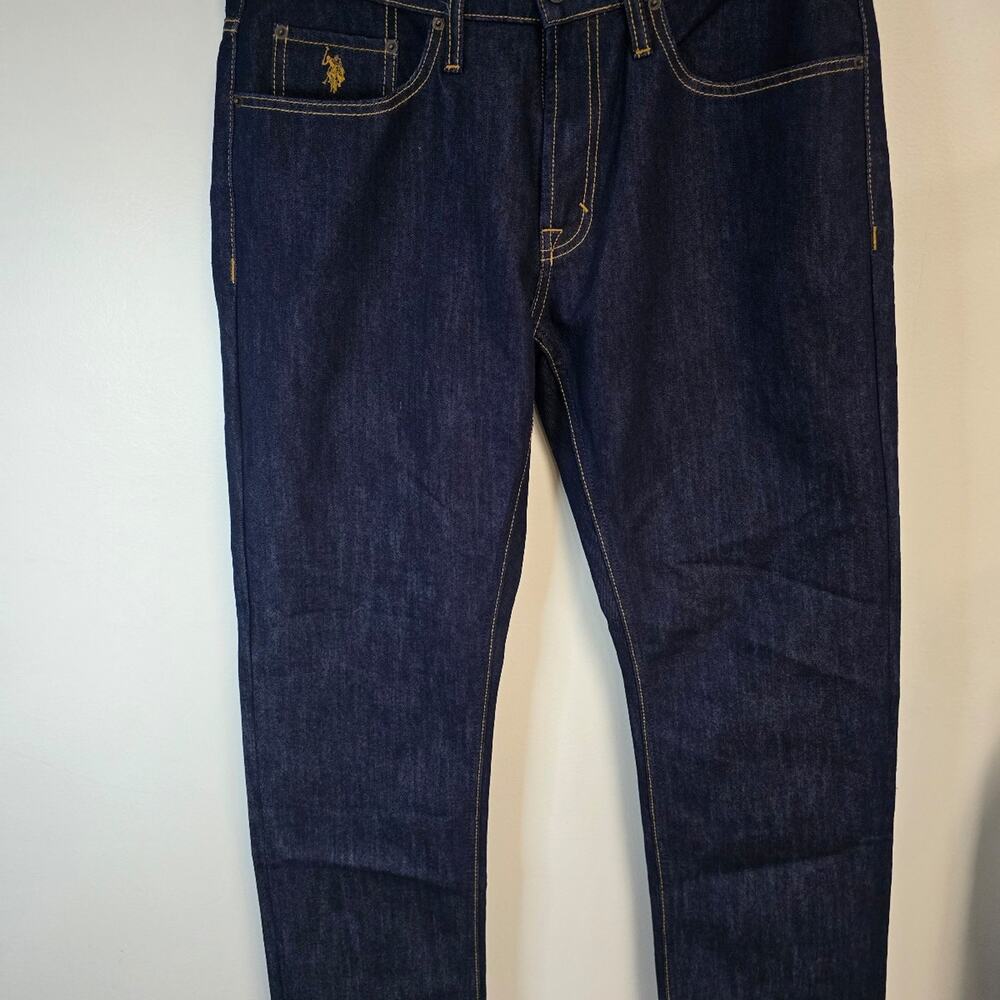 U.S. Polo Assn. men's dark wash denim jeans NWT sz 33x30 slim straight
